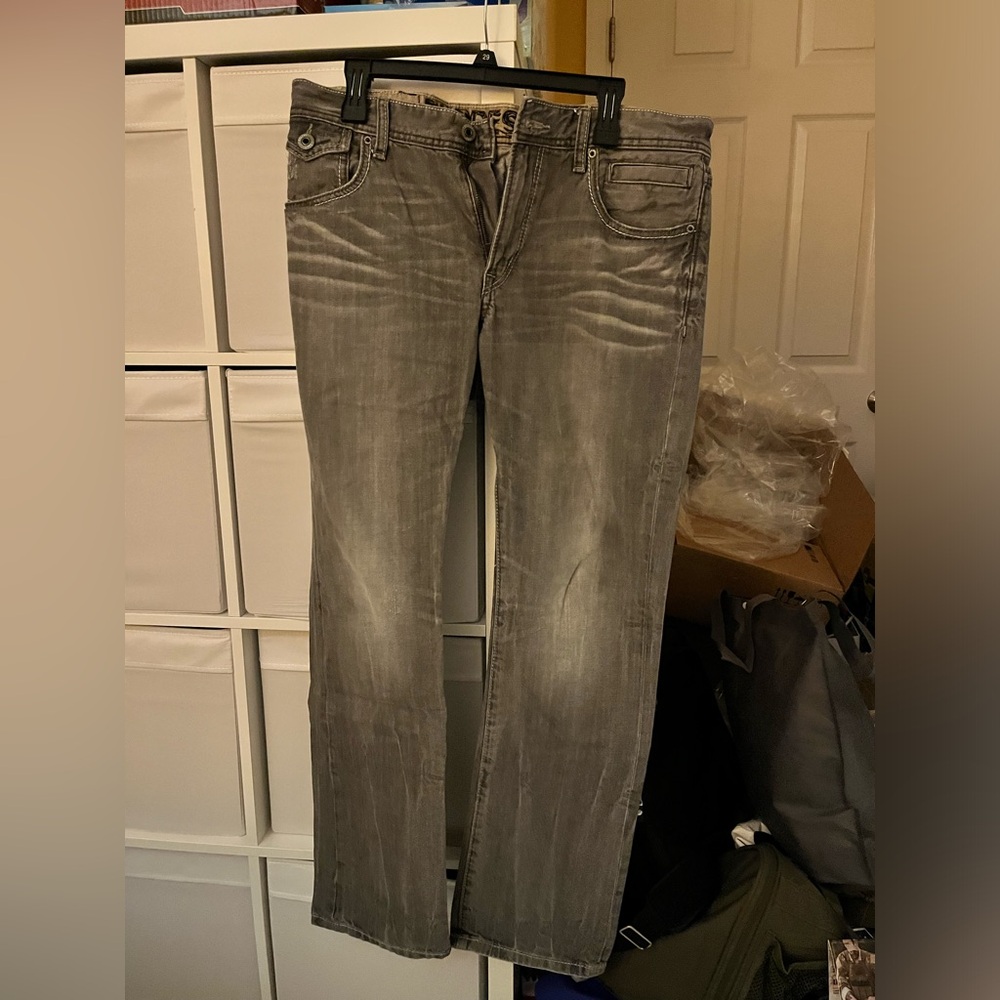 Express Men - 34 x 32 Gray Denim Jeans Slim